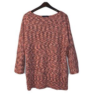 Jones Wear womens size 2XL Boat neck 3/4 sleeve multicolor pullover knit sweater